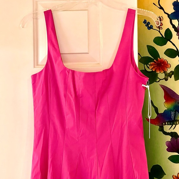 🌺🎉HP🎉🌺 NWT Staud Wells Midi Dress Peony - Picture 10 of 16